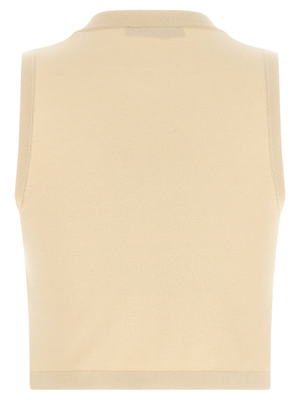 Max Mara Beige Viskose Ärmelloses T-Shirt