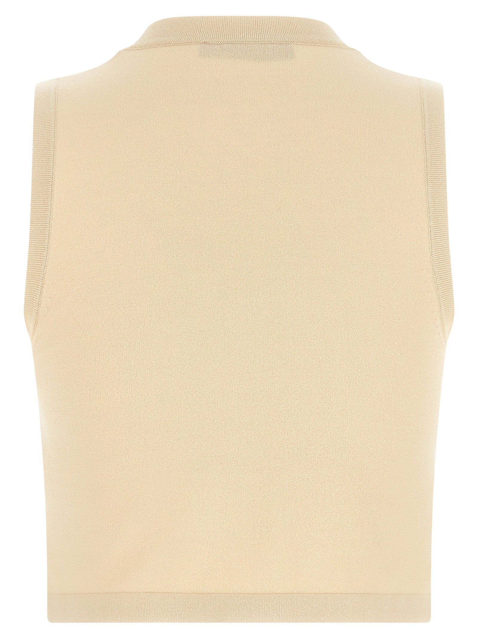 Max Mara Beige Viskose Ärmelloses T-Shirt