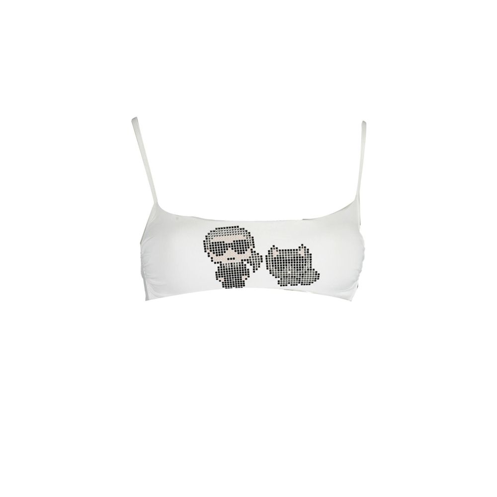 Karl Lagerfeld Weiße Elastan-Badebekleidung