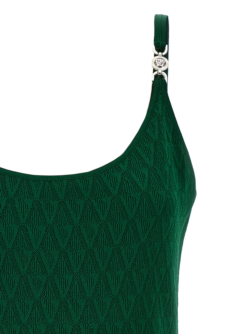 Versace Zweifarbige Midi-Strickkleid aus Viskose