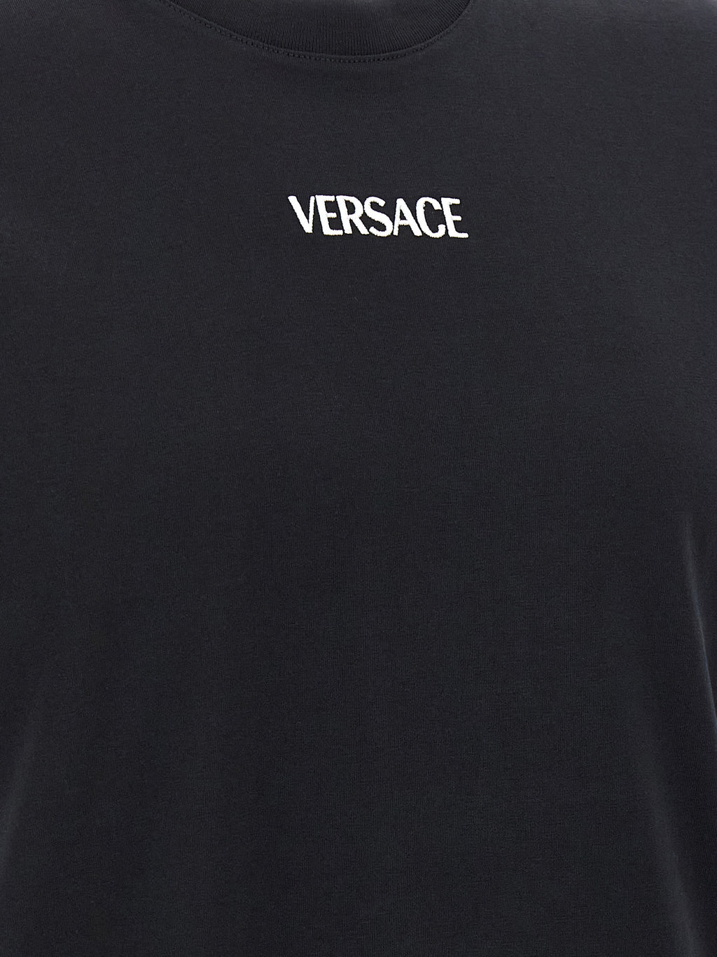 Versace Schwarzes Baumwoll-T-Shirt