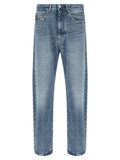 Versace Blaue Jeans aus Baumwolle im geraden Schnitt