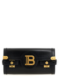Balmain Schwarze Kalbsleder-Clutch