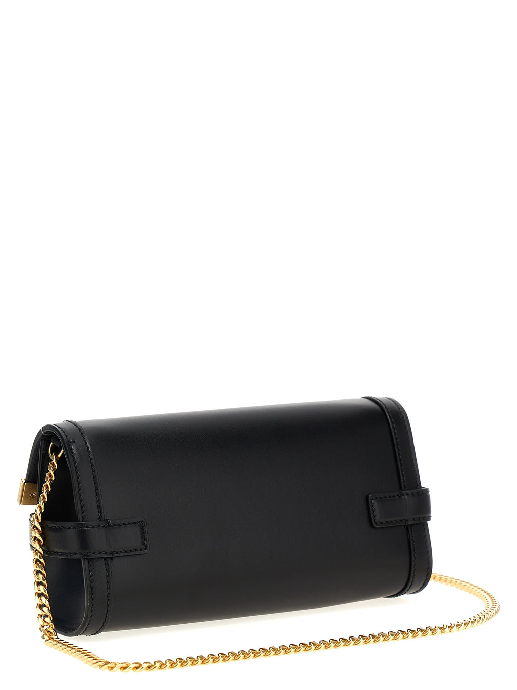 Balmain Schwarze Kalbsleder-Clutch