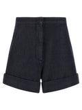 Max Mara Blaue Baumwoll-Bermudashorts