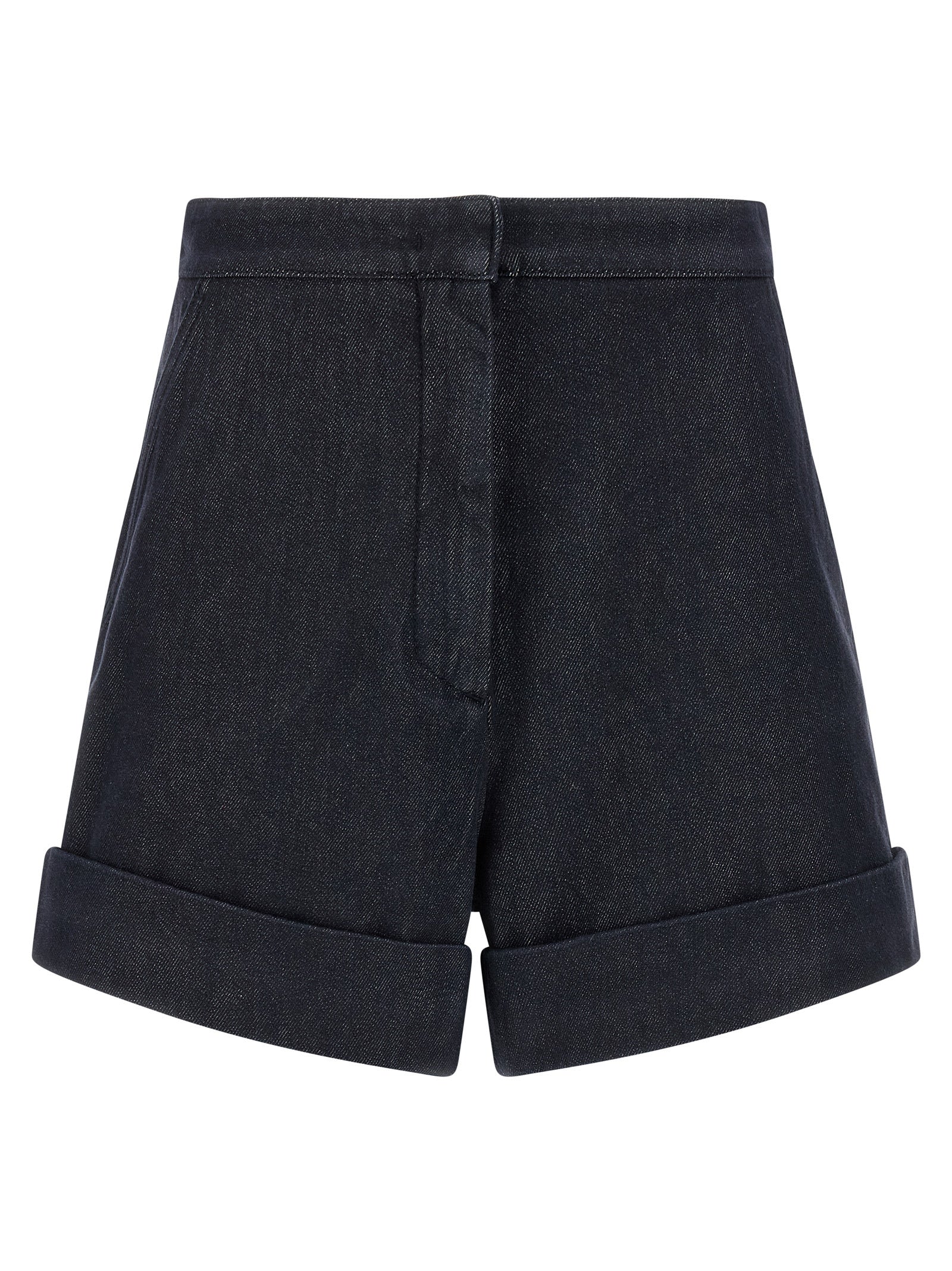 Max Mara Blaue Baumwoll-Bermudashorts