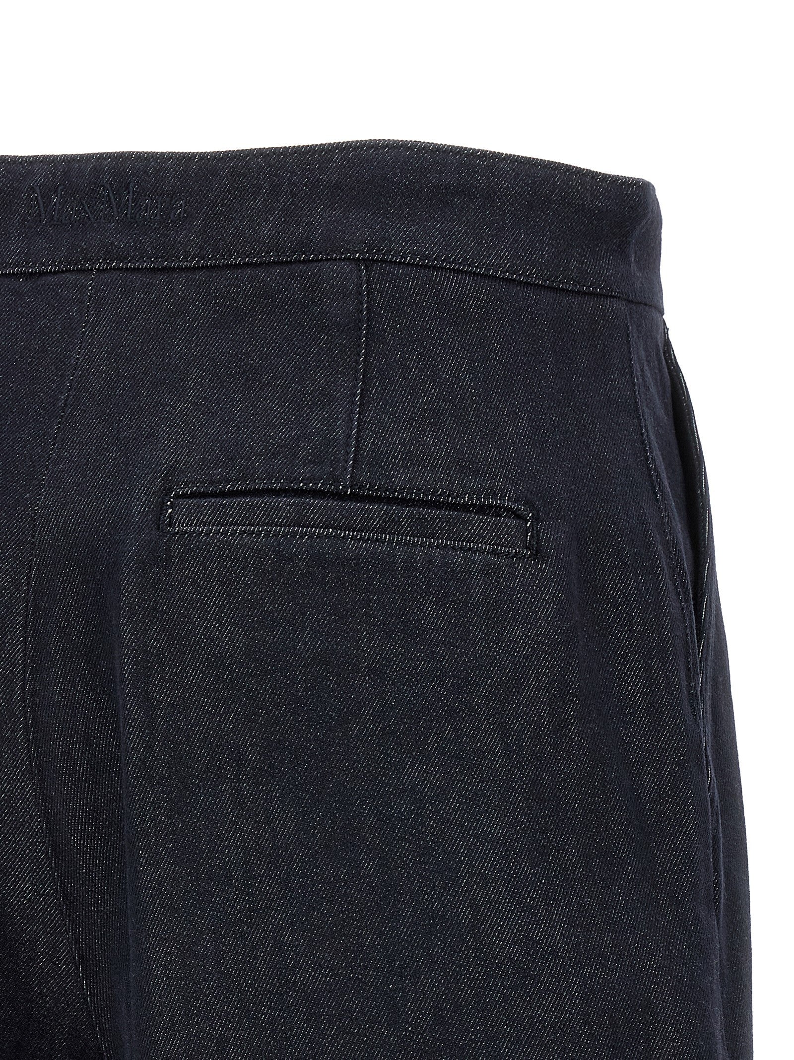 Max Mara Blaue Baumwoll-Bermudashorts