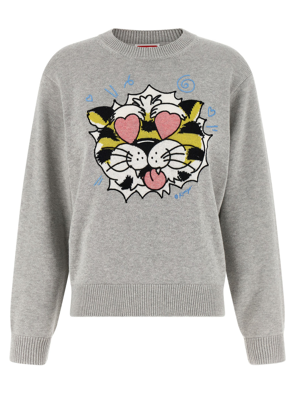Kenzo Grauer Wollcardigan