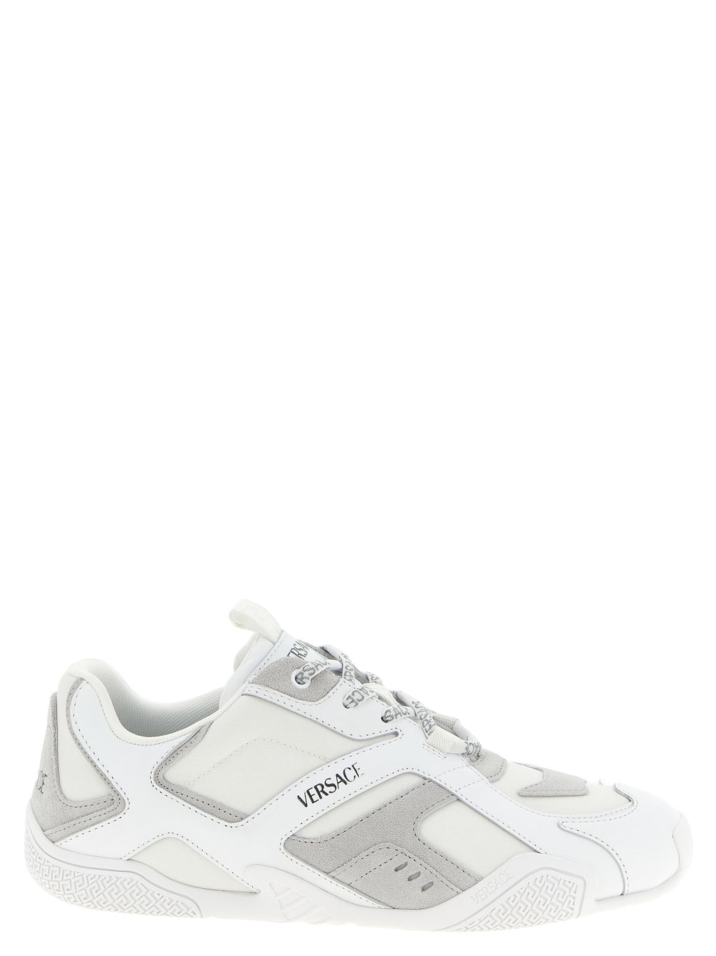 Versace Weiße Kalbsleder-Sneaker im Athletic-Look