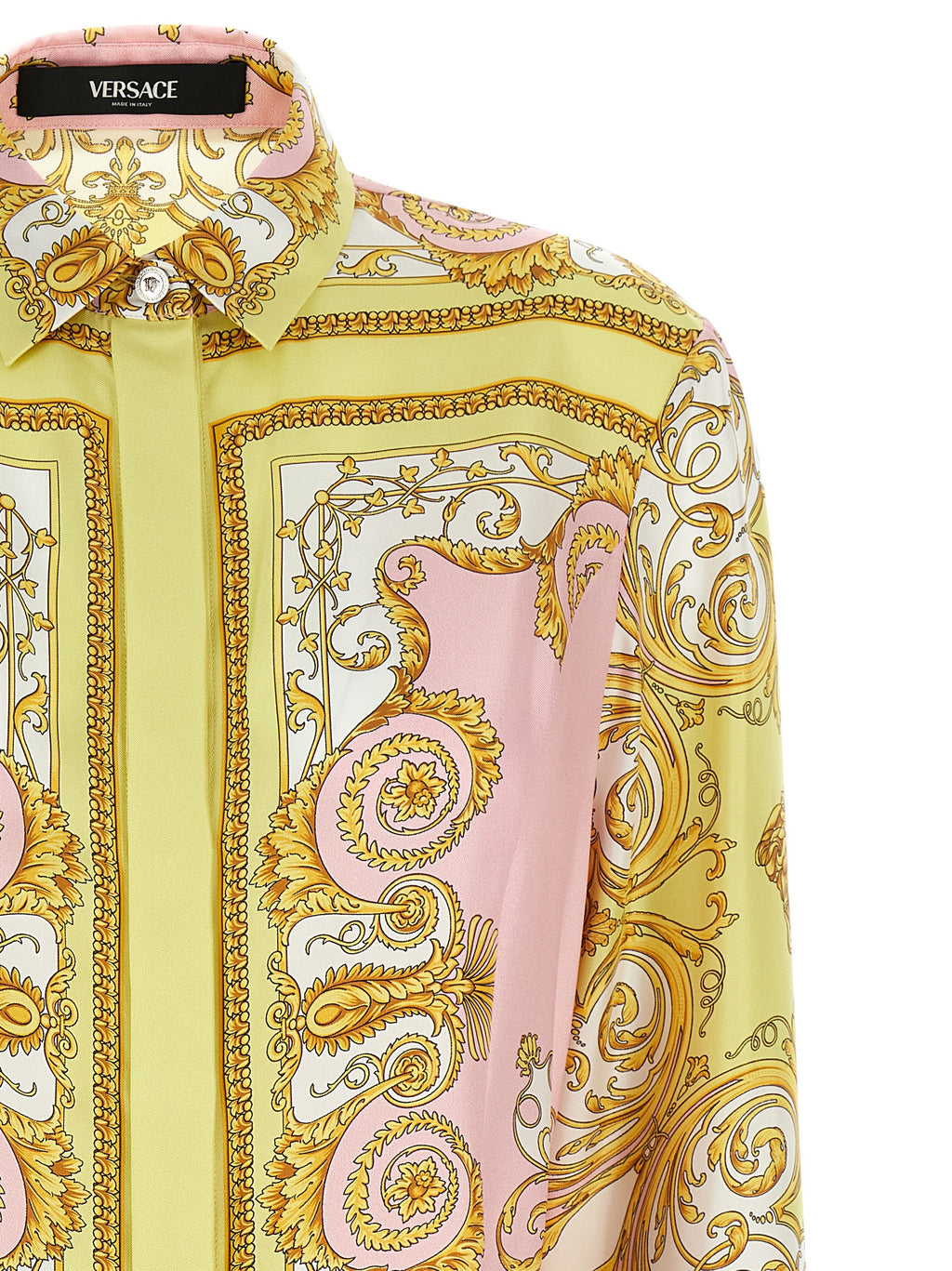 Versace Kurzes Seidenkleid in Multicolor