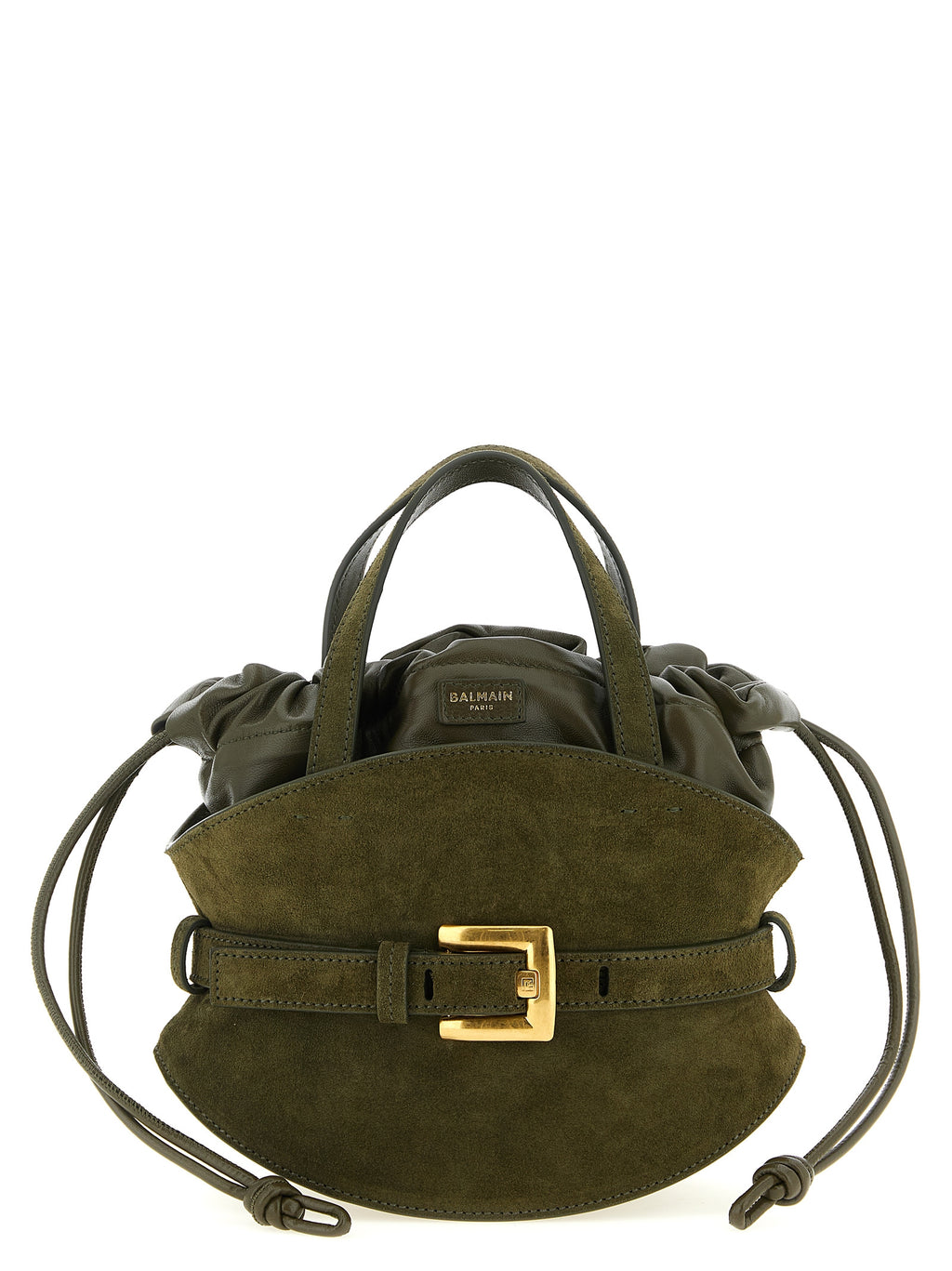 Balmain Zweifarbige Kalbsleder-Handtasche