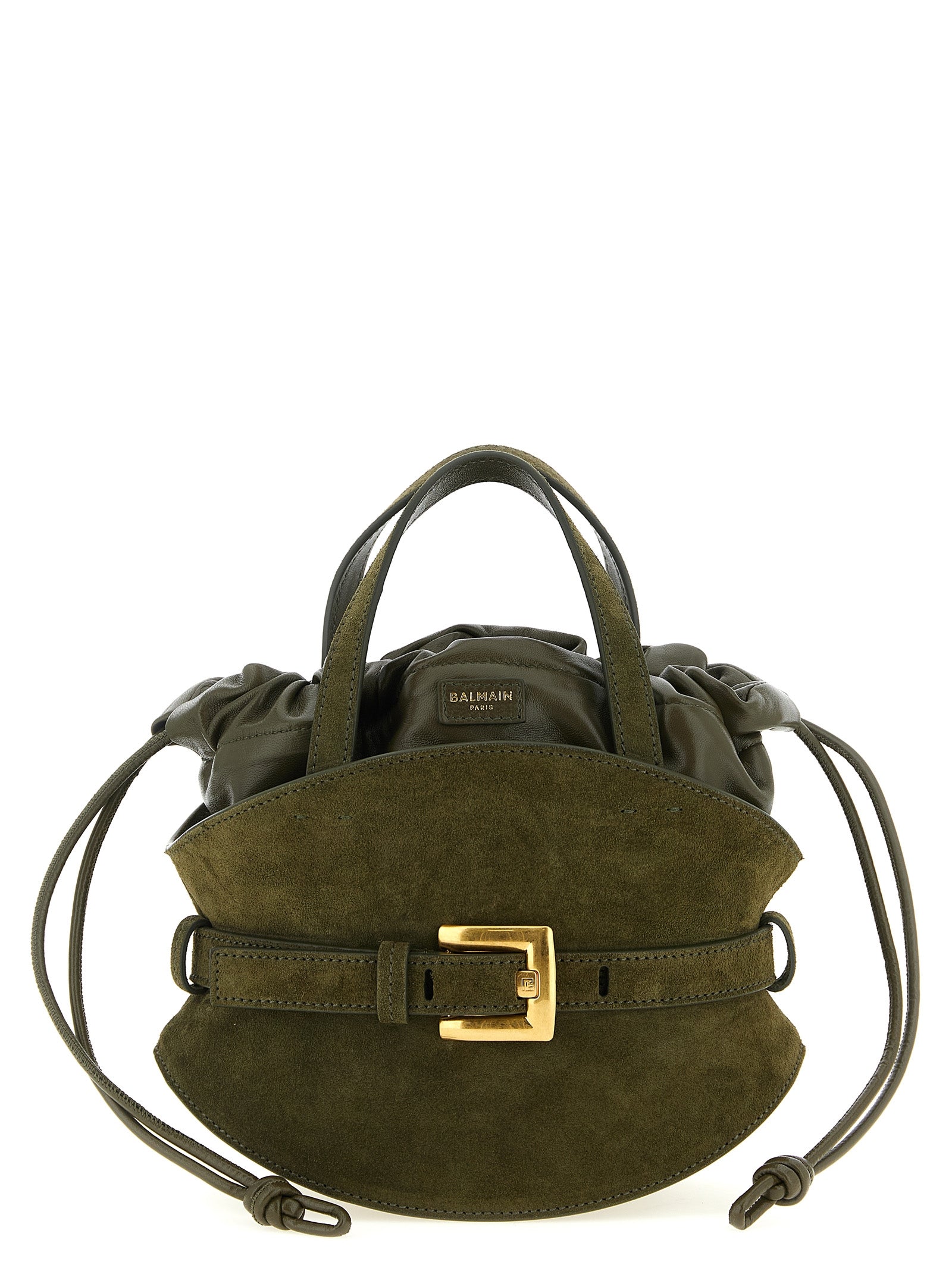 Balmain Zweifarbige Kalbsleder-Handtasche