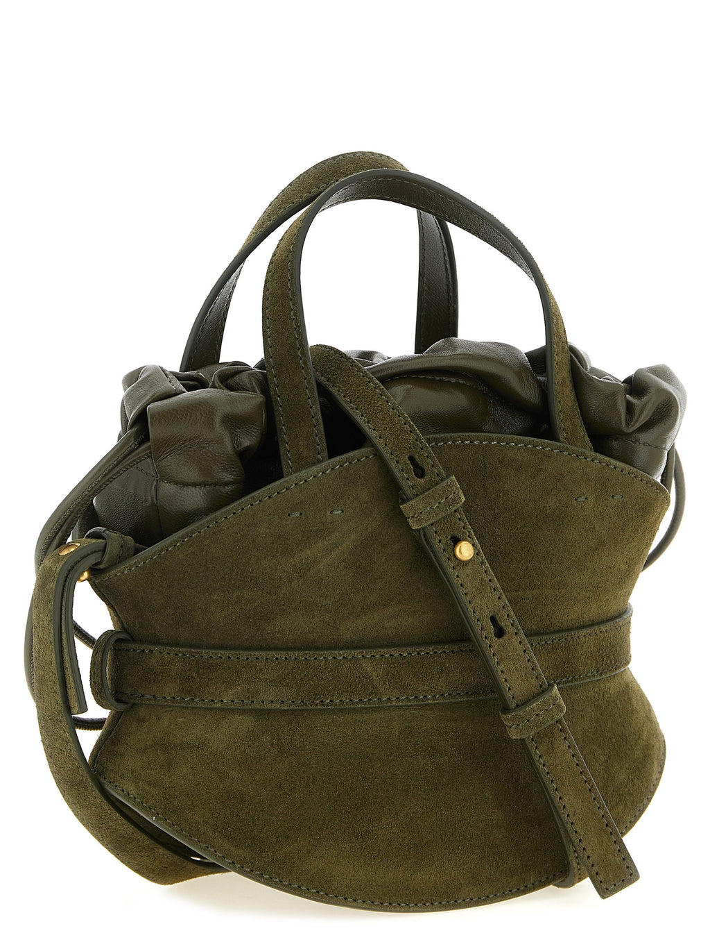 Balmain Zweifarbige Kalbsleder-Handtasche