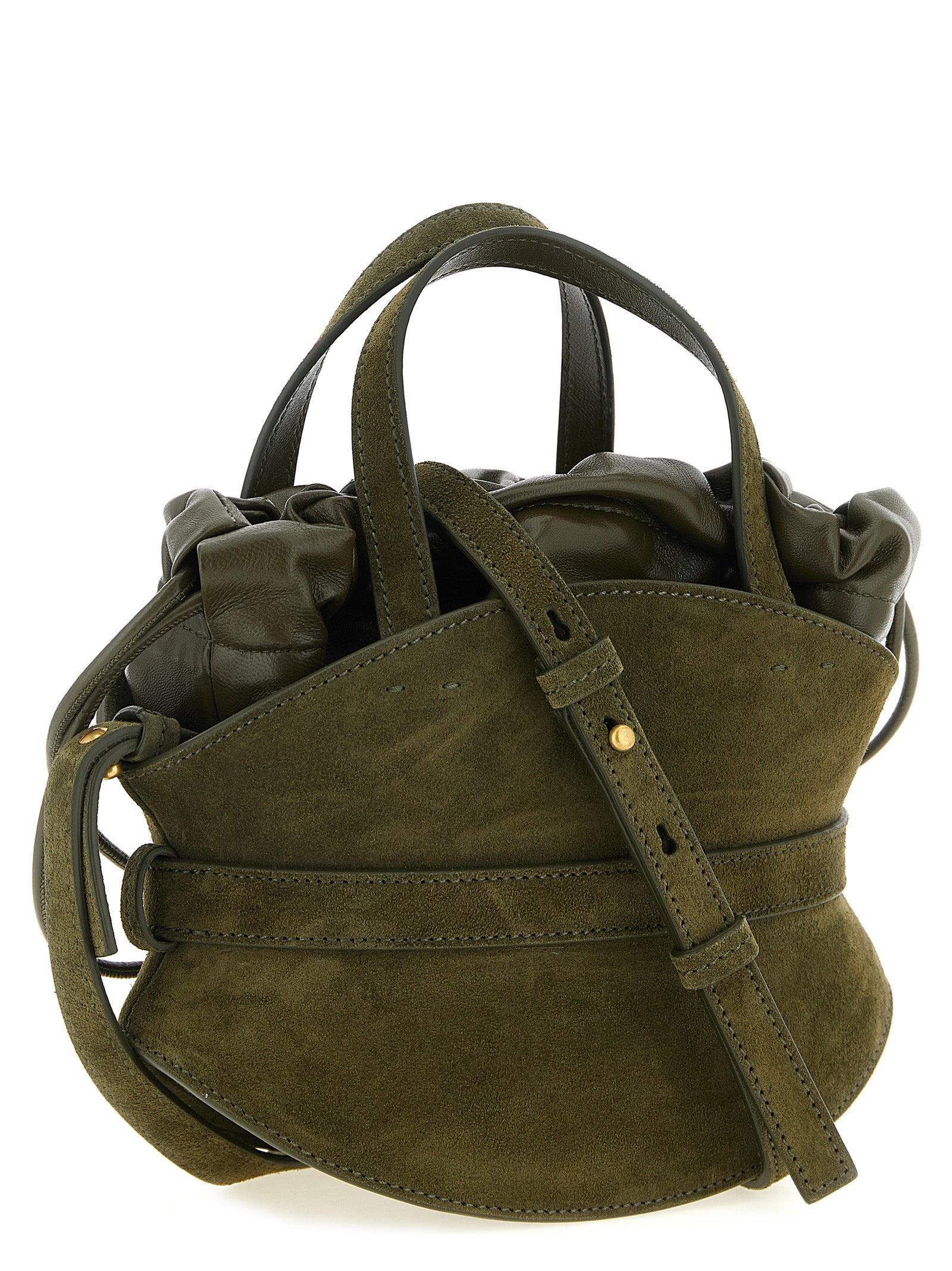 Balmain Zweifarbige Kalbsleder-Handtasche