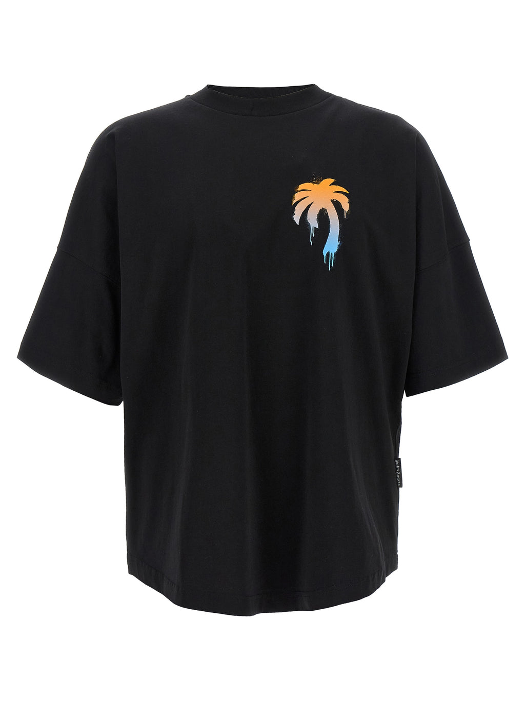 Palm Angels Schwarzes Baumwoll-T-Shirt