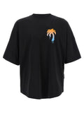Palm Angels Schwarzes Baumwoll-T-Shirt