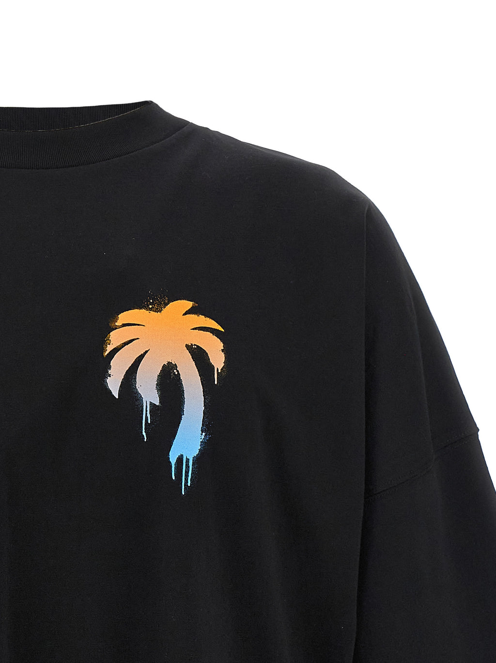 Palm Angels Schwarzes Baumwoll-T-Shirt