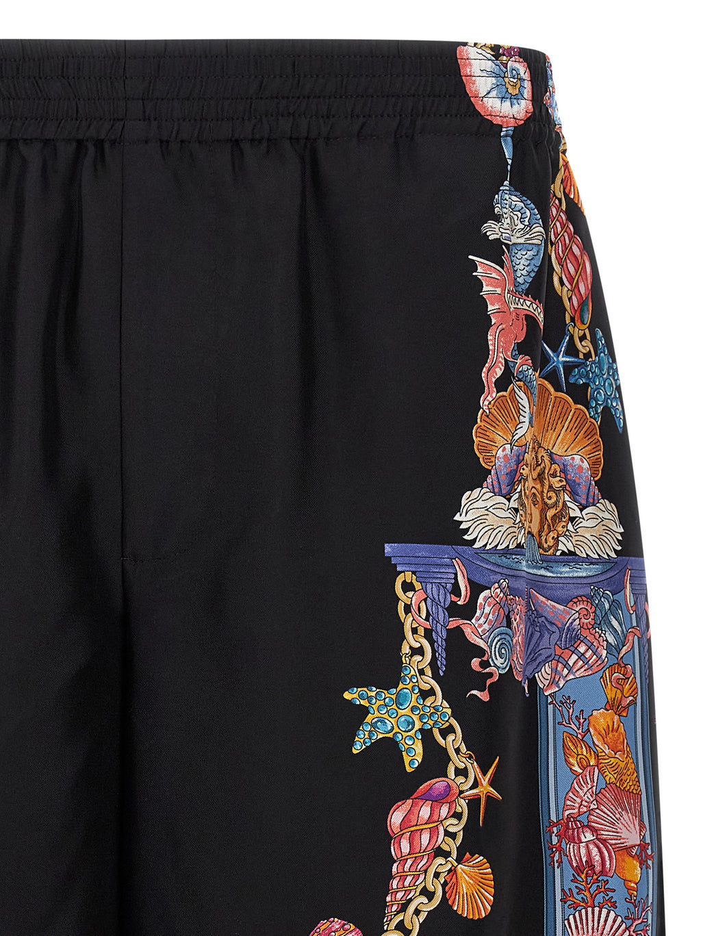 Versace Mehrfarbige Cargo-Shorts aus Seide