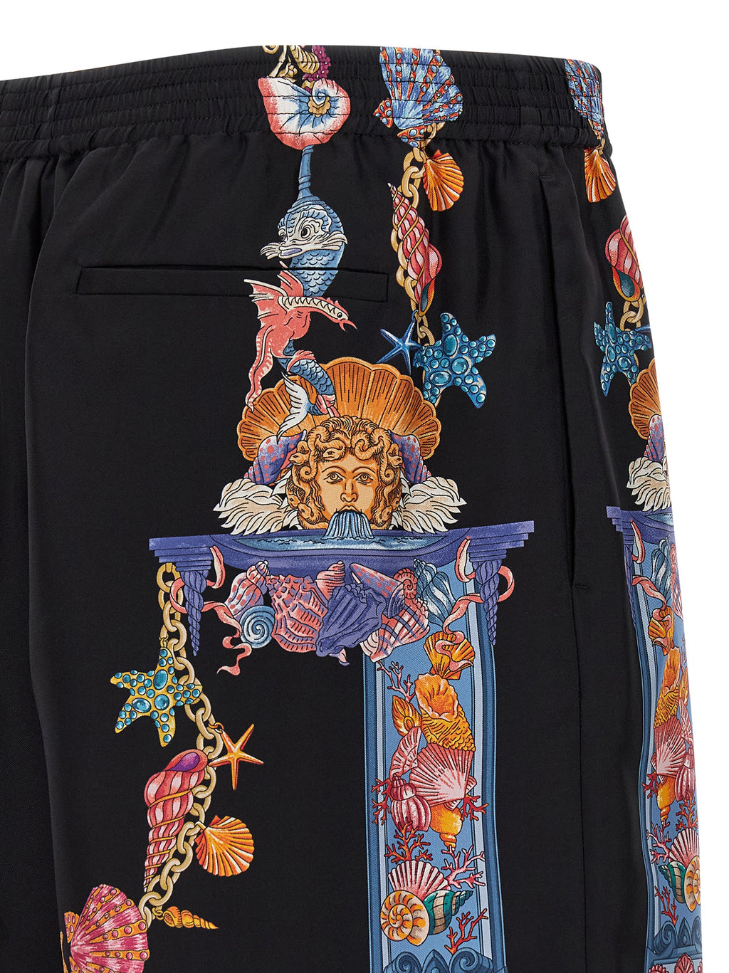Versace Mehrfarbige Cargo-Shorts aus Seide