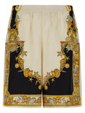 Versace Mehrfarbige Cargo-Shorts aus Seide