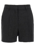Max Mara Schwarze Bermuda-Shorts aus reiner Schurwolle