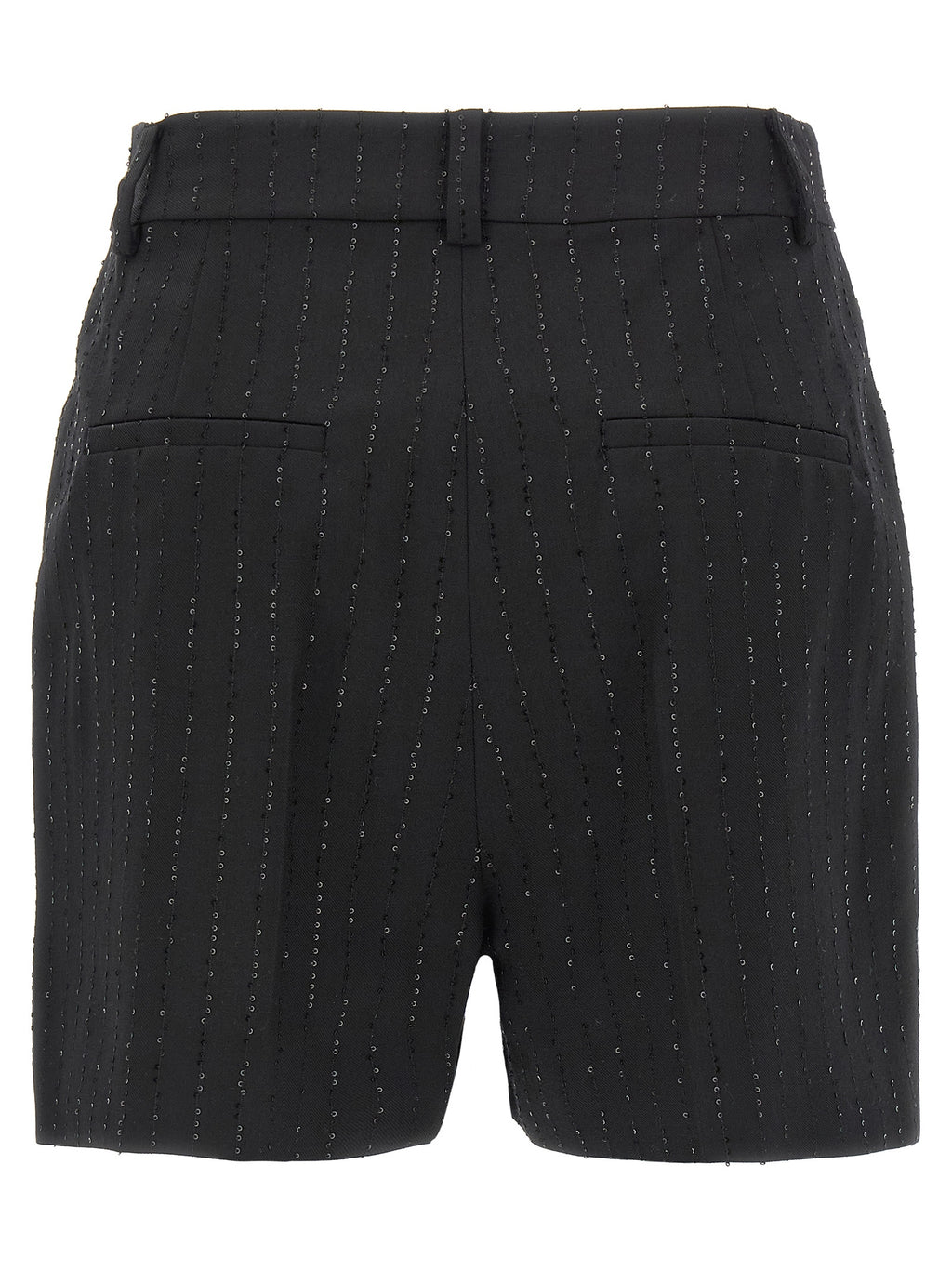 Max Mara Schwarze Bermuda-Shorts aus reiner Schurwolle