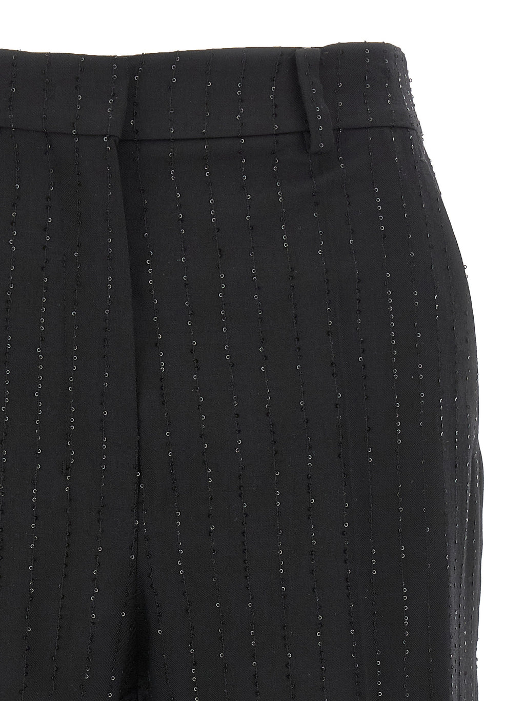 Max Mara Schwarze Bermuda-Shorts aus reiner Schurwolle