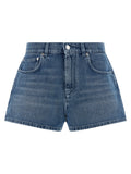 Moschino Blaue Baumwoll-Bermudashorts