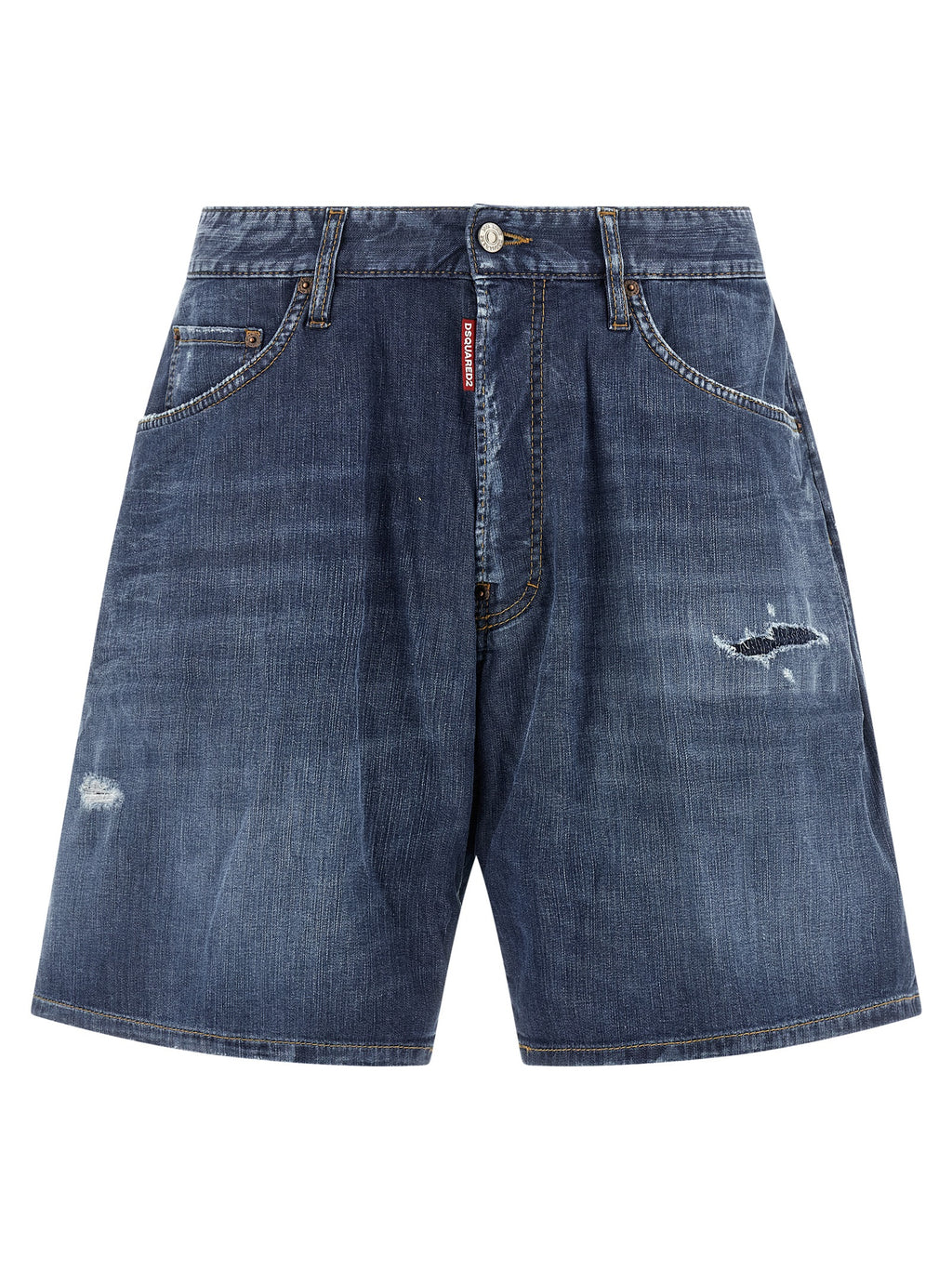 Dsquared² Blaue Baumwoll-Bermudashorts