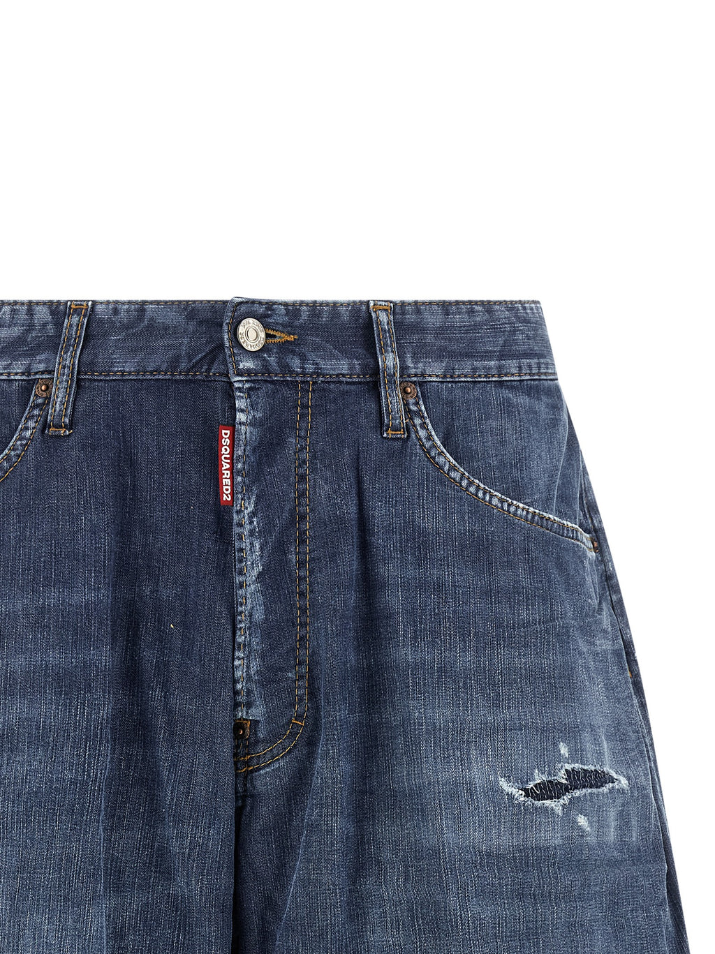 Dsquared² Blaue Baumwoll-Bermudashorts