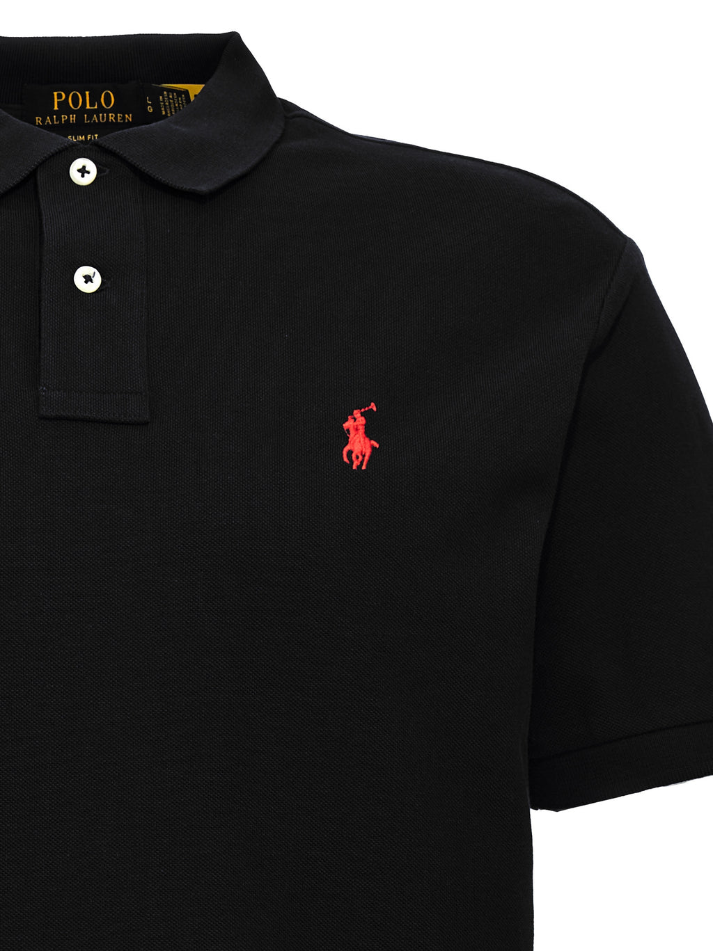 Polo Ralph Lauren Schwarzes Baumwoll-Poloshirt