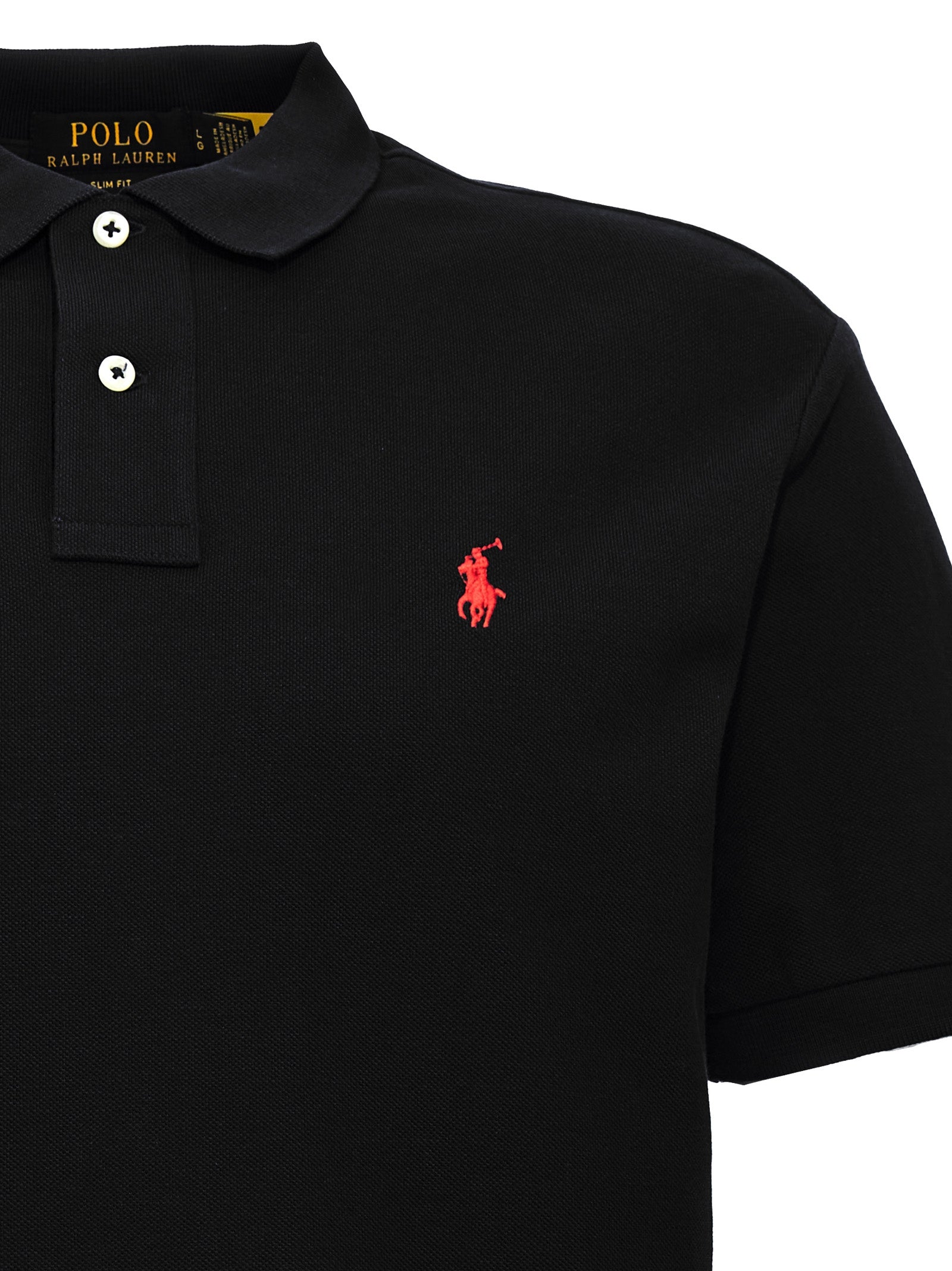 Polo Ralph Lauren Schwarzes Baumwoll-Poloshirt