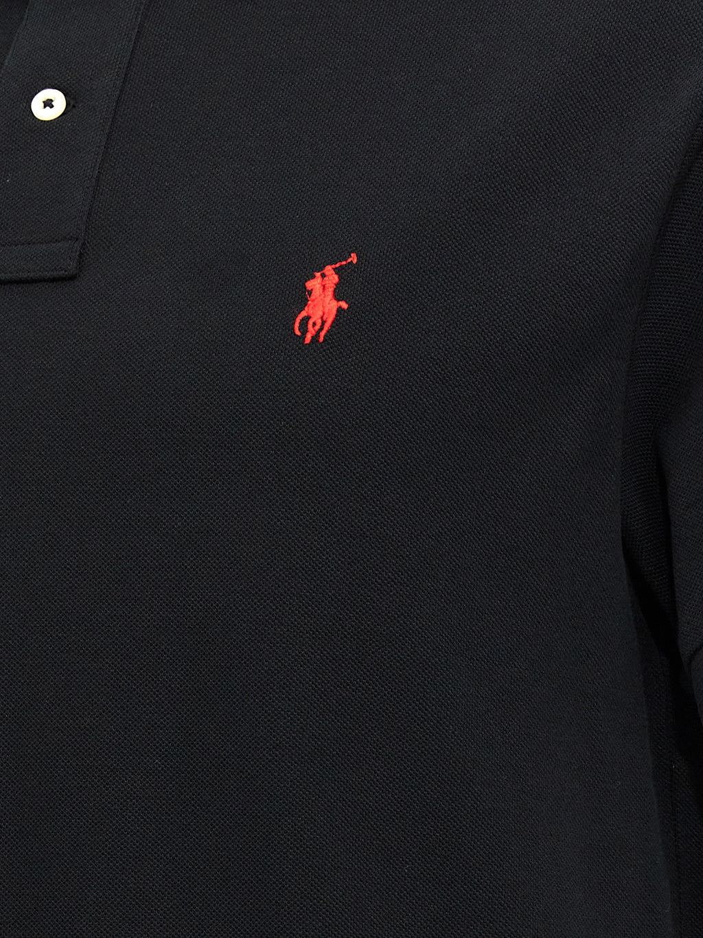 Polo Ralph Lauren Schwarzes Baumwoll-Poloshirt