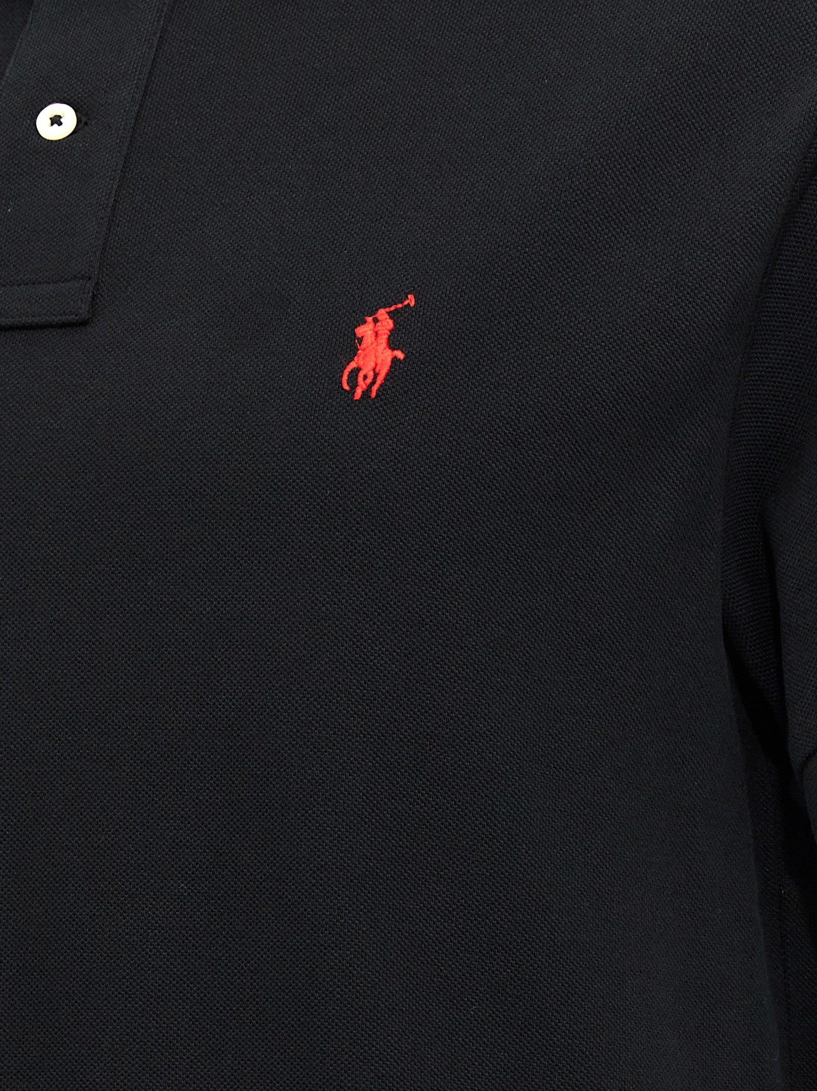 Polo Ralph Lauren Schwarzes Baumwoll-Poloshirt