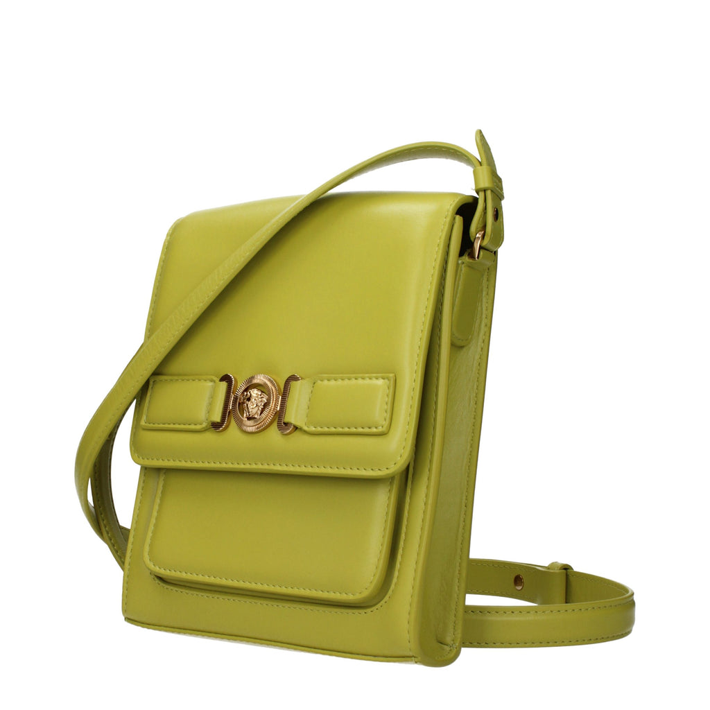 Versace Grüne Leder Crossbody Tasche