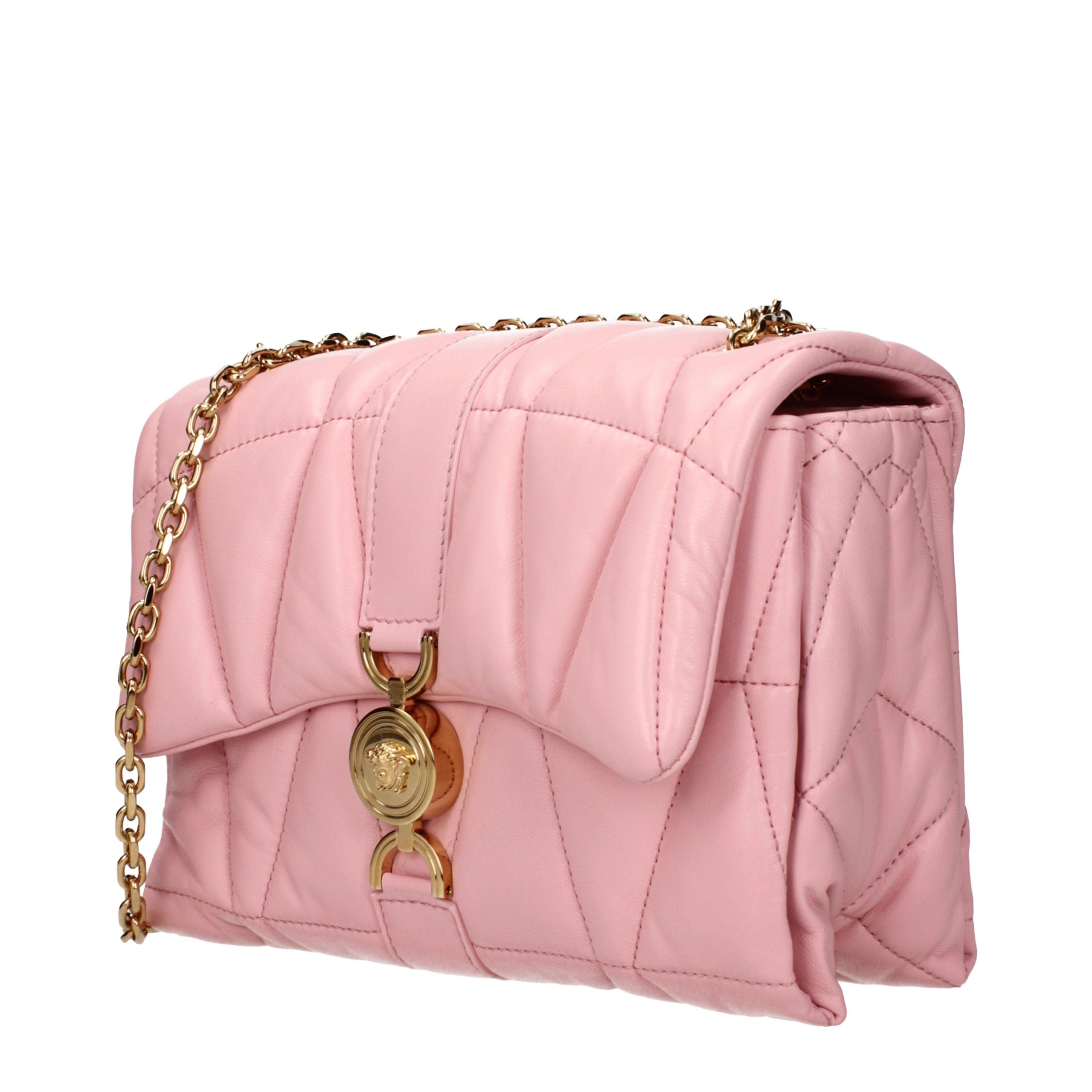 Versace Schultertasche aus pinkfarbenem Leder