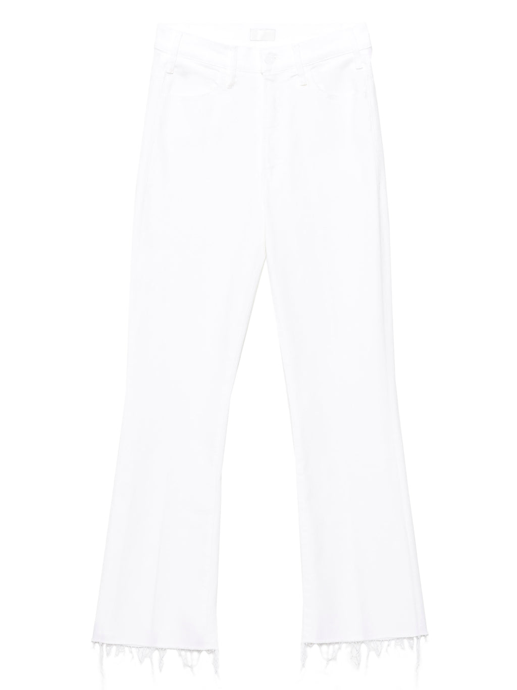 Mother Denim Weiße Baumwoll-Schlagjeans