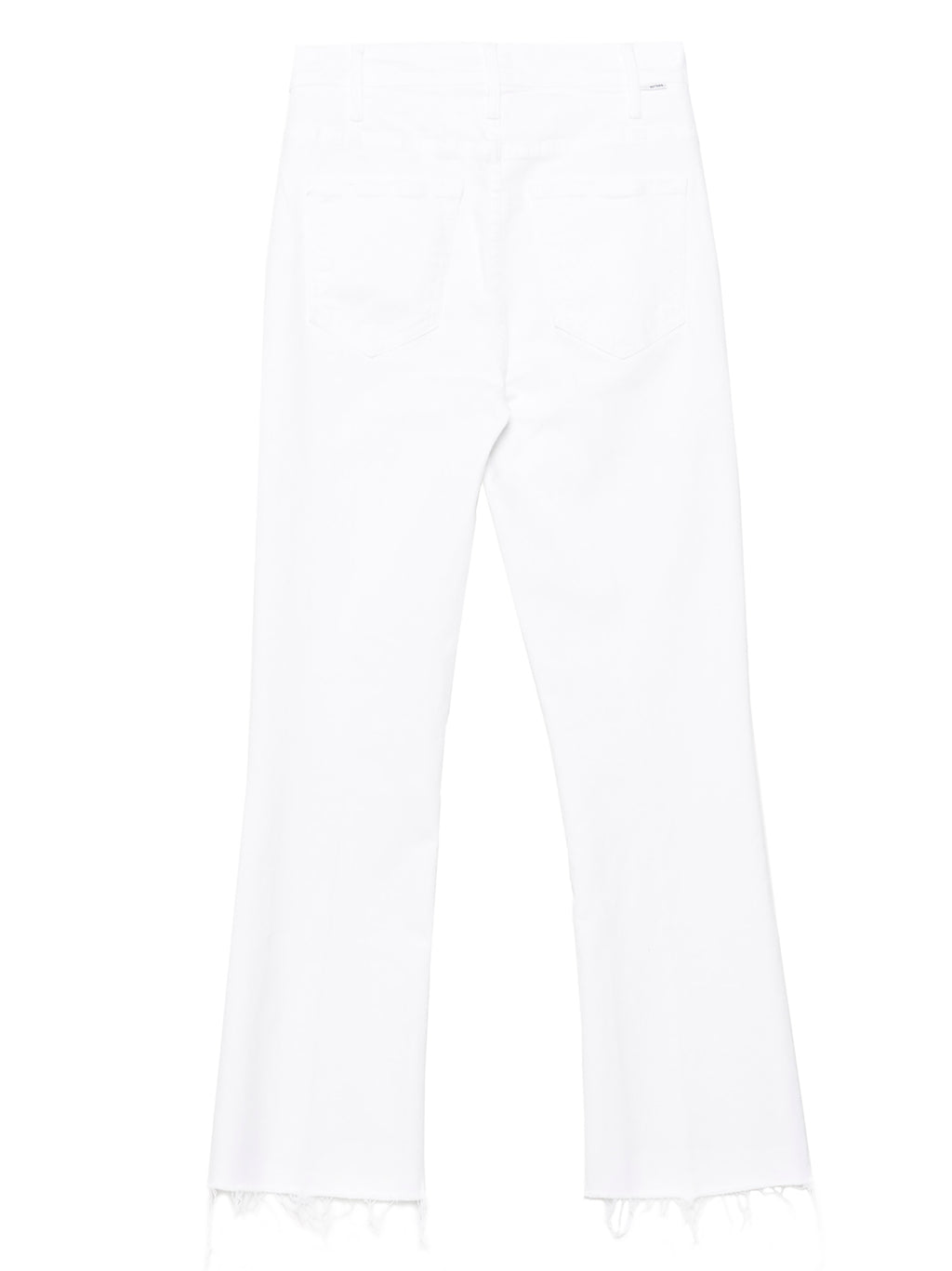 Mother Denim Weiße Baumwoll-Schlagjeans