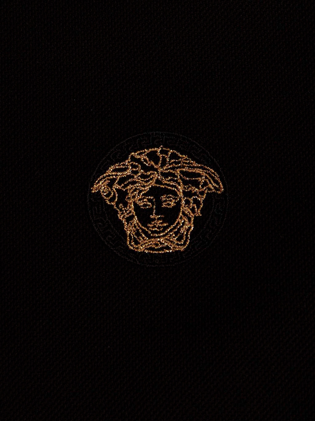 Versace Schwarzes Baumwoll-Poloshirt