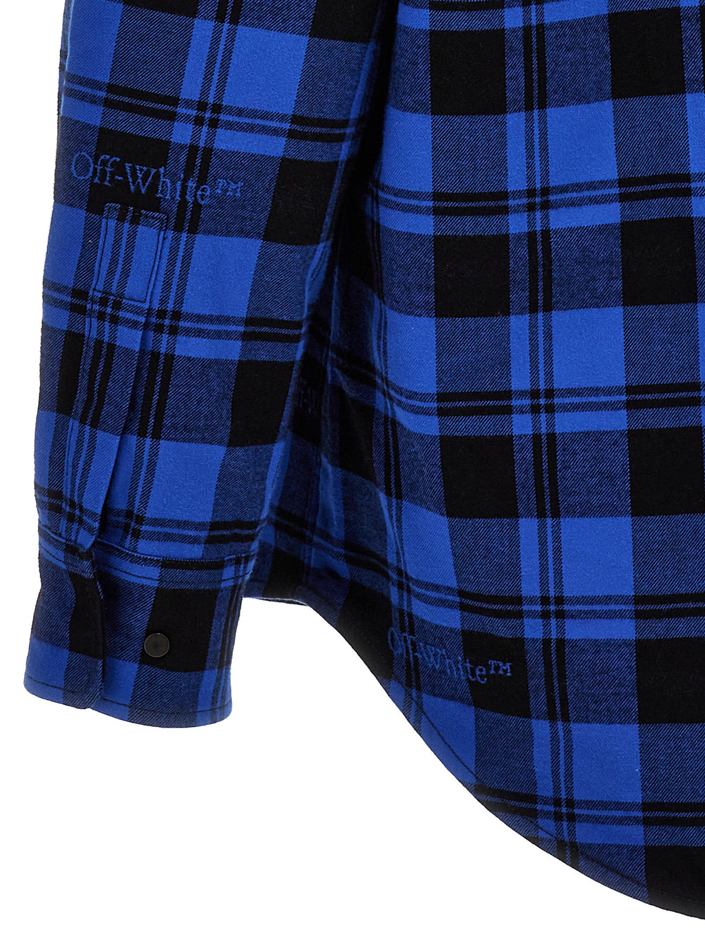 Off-White Blaues Baumwollhemd