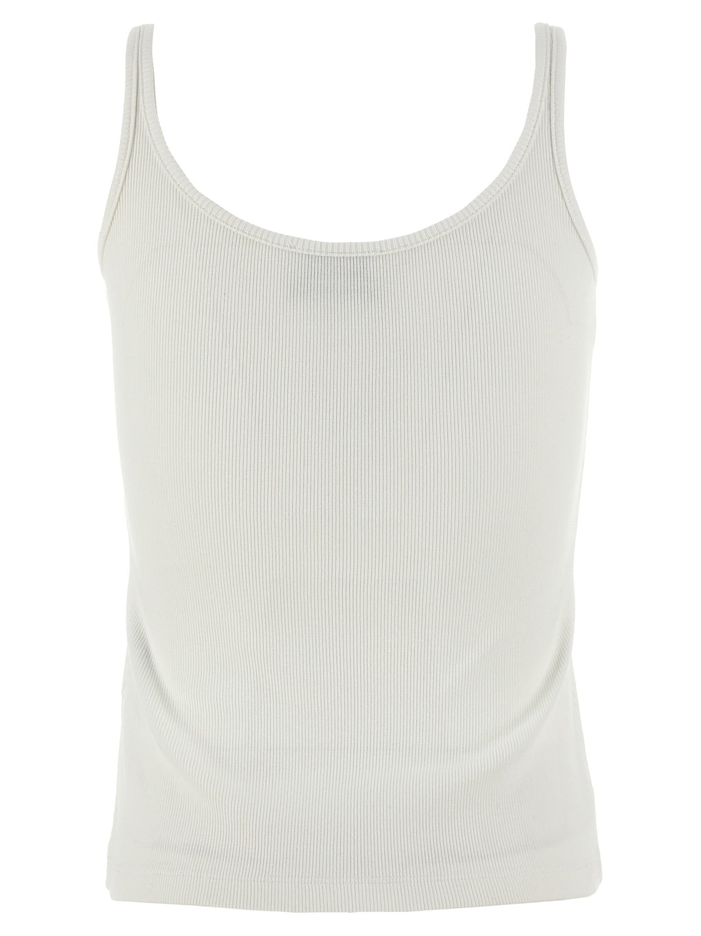 Off-White Weißes ärmelloses Baumwoll-T-Shirt