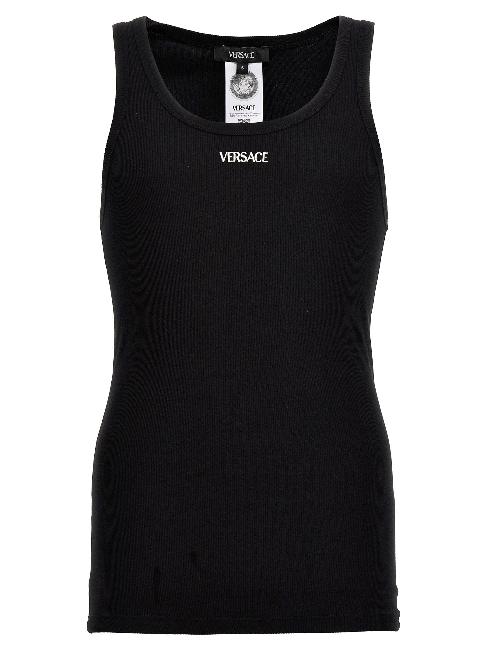 Versace Schwarzes Baumwoll-T-Shirt