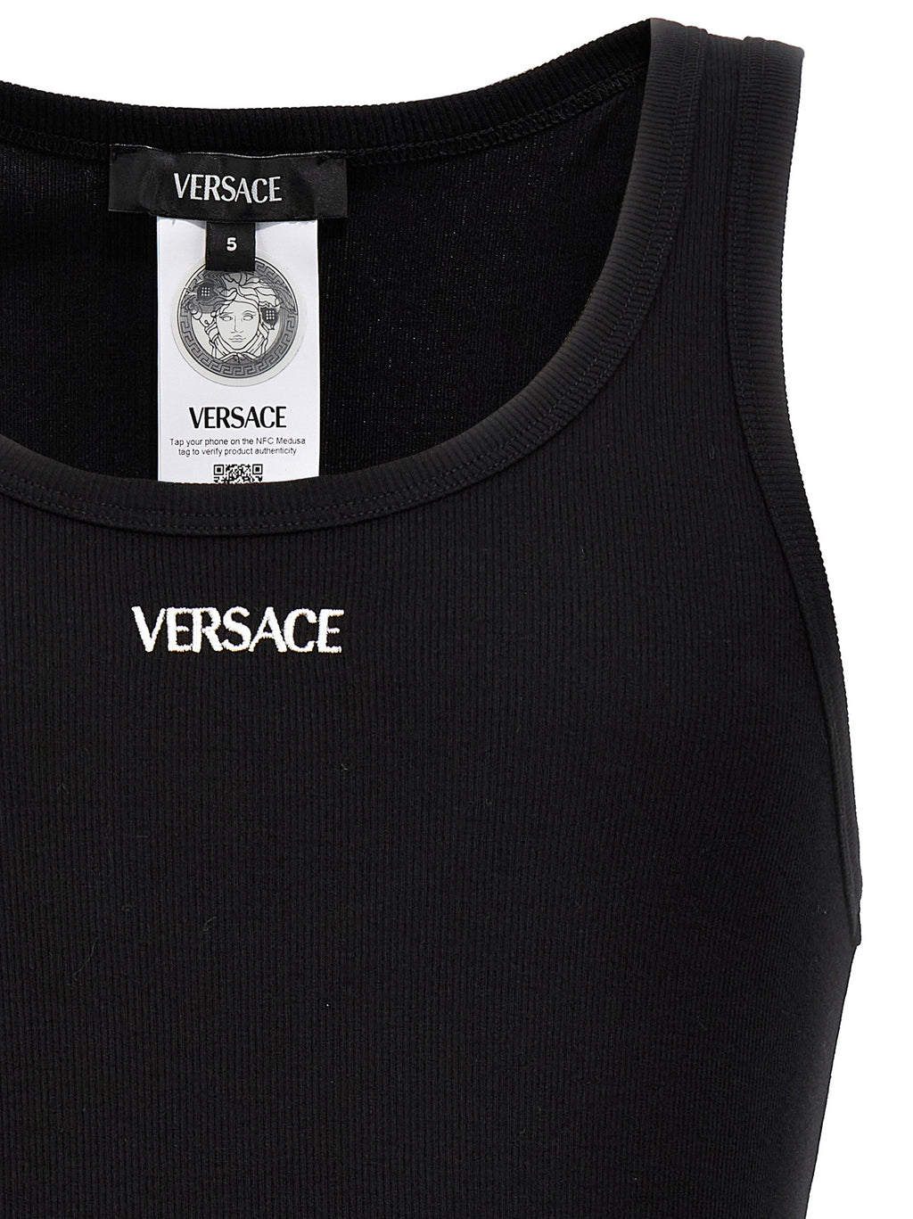 Versace Schwarzes Baumwoll-T-Shirt