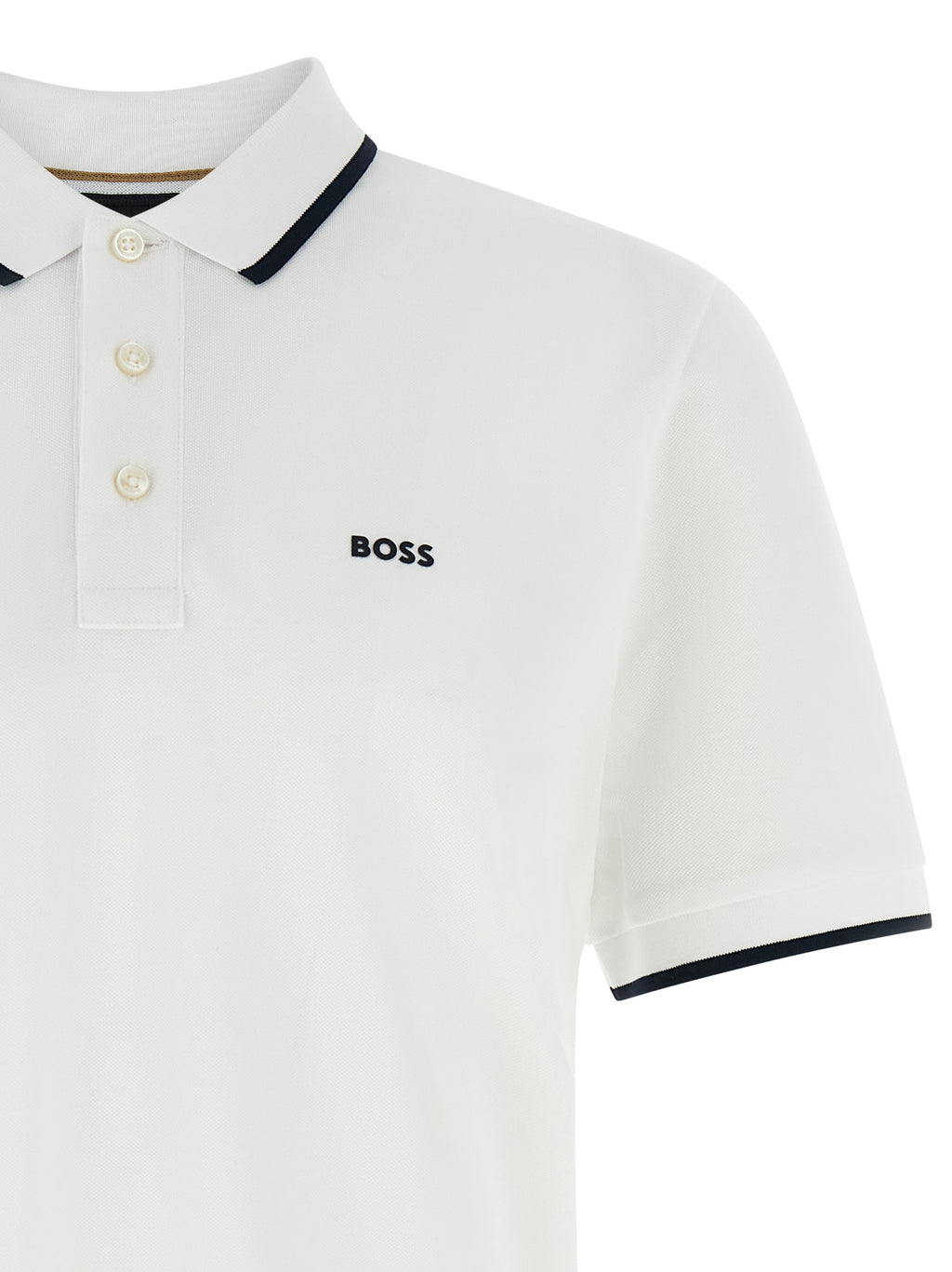 Hugo Boss Weißes Poloshirt aus Baumwolle