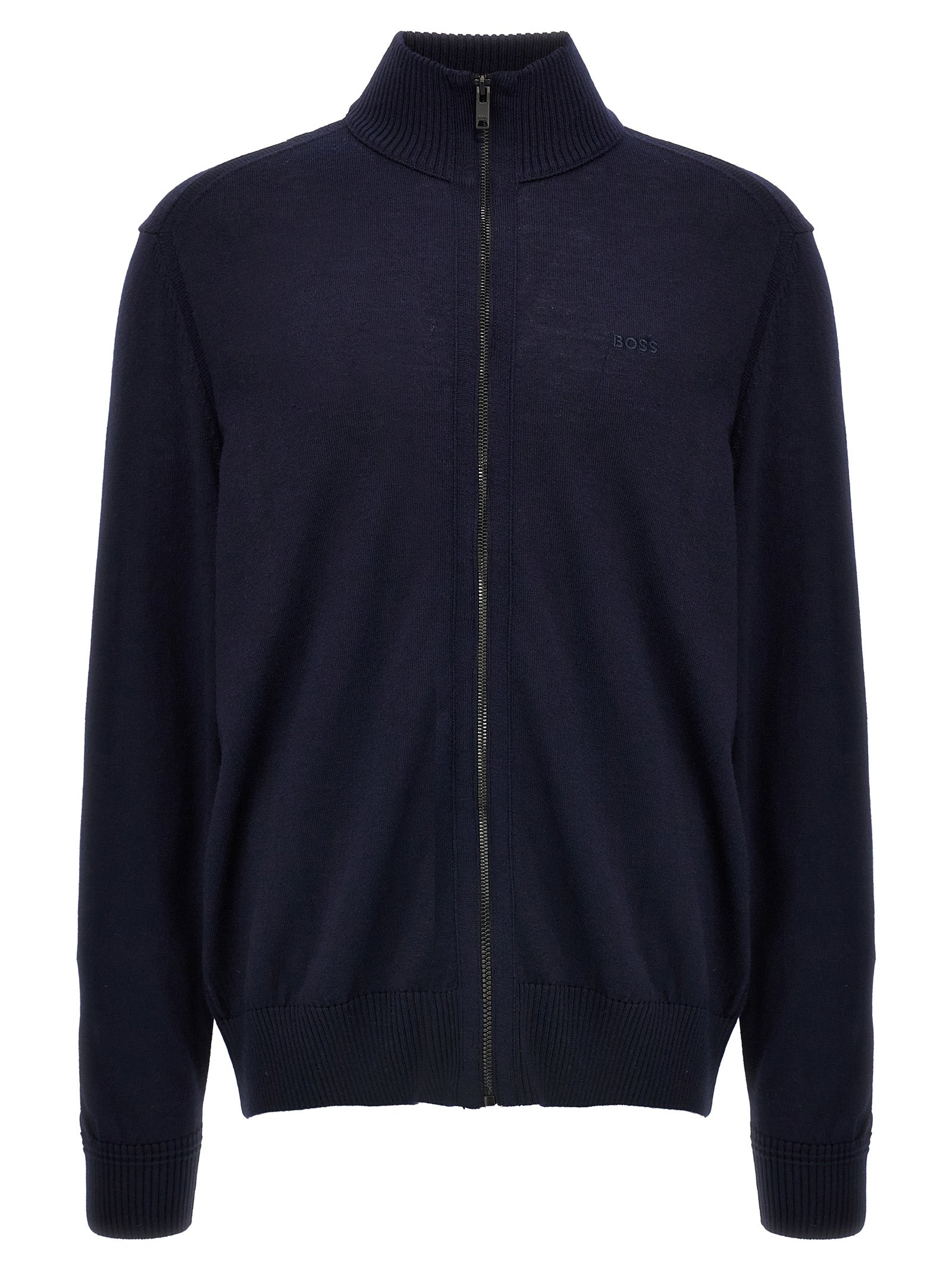 Hugo Boss Blauer Wollcardigan