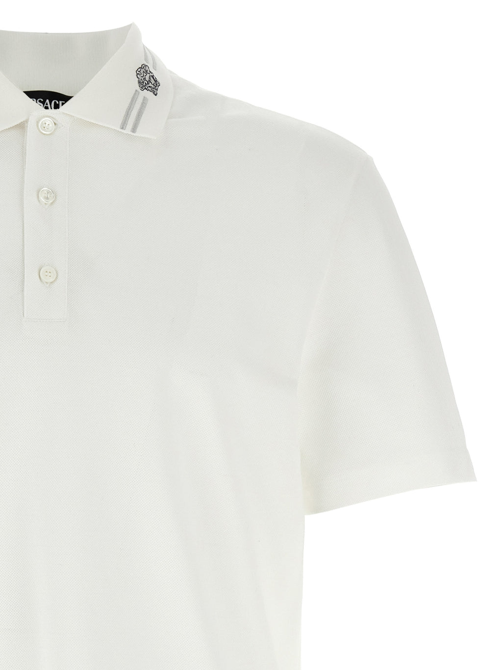 Versace Weißes Poloshirt aus Baumwolle