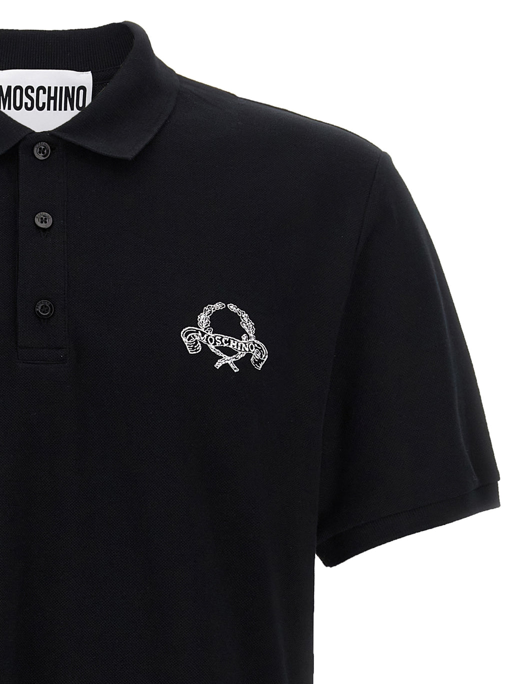 Moschino Schwarzes Baumwoll-Poloshirt