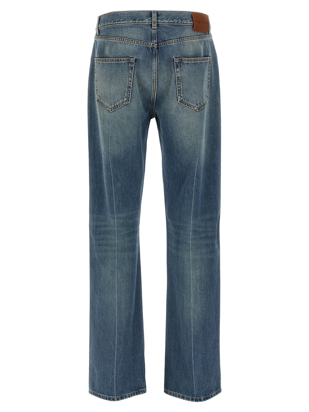 Alexander McQueen Blaue Jeans aus Baumwolle im geraden Schnitt