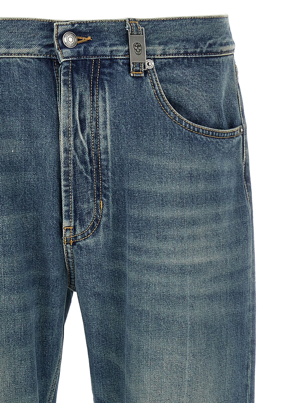 Alexander McQueen Blaue Jeans aus Baumwolle im geraden Schnitt