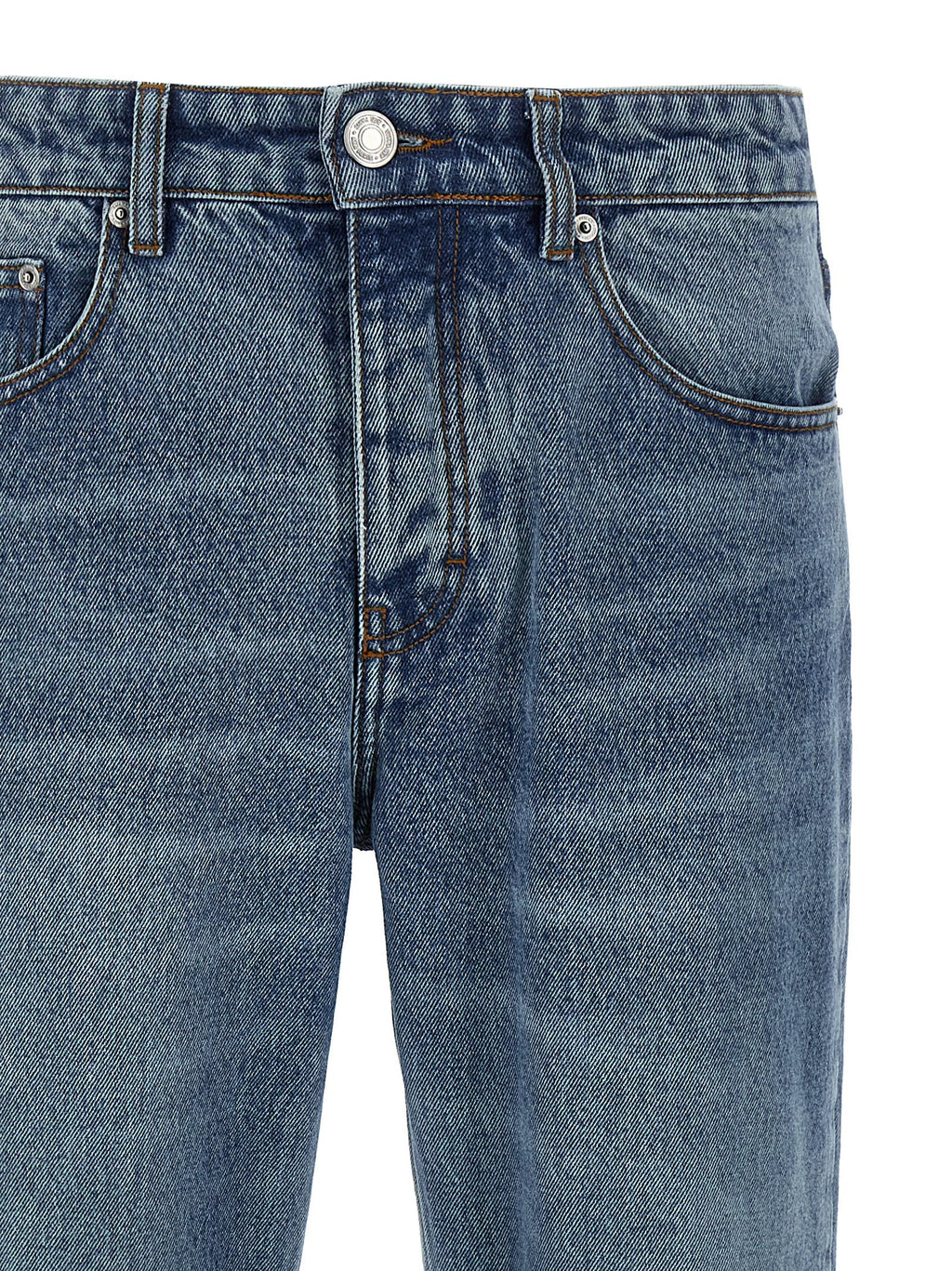 Ami Paris Blaue Jeans aus Baumwolle im geraden Schnitt